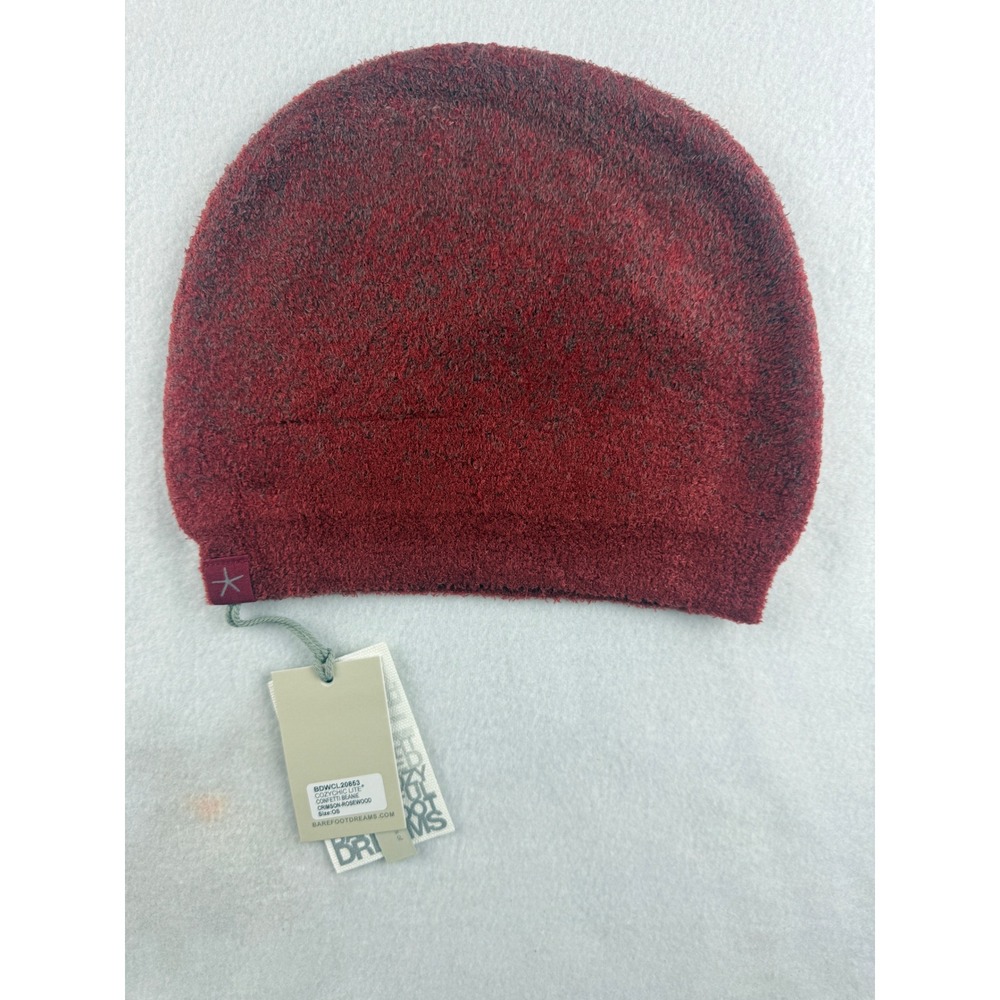 Barefoot Dreams CozyChic Confetti Beanie Crimson Rosewood Knit Hat